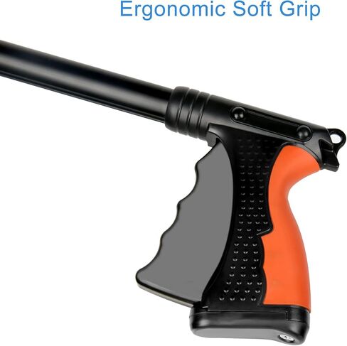 أداة Reacher Grabber، 32 بوصة لكبار السن، خفيفة الوزن وطويلة للغاية، أداة مساعدة للوصول إلى الحركة لالتقاط القمامة، Nabber، منتقي الفضلات، تمديد الذراع (برتقالي) in Kuwait