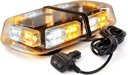 Xprite Amber Yellow 36 LED Rooftop Emergency Strobe Lights Mini Bar 16 Flashing Modes Warning Beacon Light w/Magnetic Base for Law Enforcement Hazard Vehicles Trucks Snow Plow Construction Cars in Kuwait