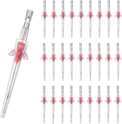 50PCS Veterinary Indwelling Needle,Veterinary IV Catheter,Disposable Veterinary Intravenous Catheters,Veterinary Instruments for All Sizes of Animals(22G) in Kuwait