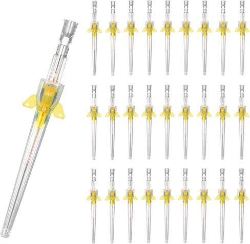 50PCS Veterinary Indwelling Needle,Veterinary IV Catheter,Disposable Veterinary Intravenous Catheters,Veterinary Instruments for All Sizes of Animals(22G) in Kuwait
