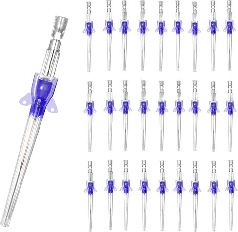 50PCS Veterinary Indwelling Needle,Veterinary IV Catheter,Disposable Veterinary Intravenous Catheters,Veterinary Instruments for All Sizes of Animals(22G) in Kuwait