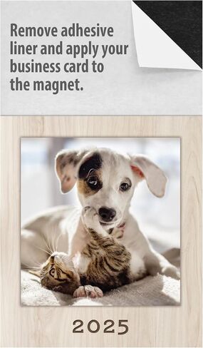 2025 Peel and Stick Magnetic Business Card Calendars, Includes Envelopes, Mail for 1oz Rate, Great Sales Marketing Tool (Happiness is Homemade - Recipes, 25 Pack) in Saudi Arabia