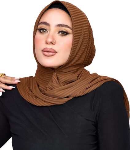 الحجاب الفوري للنساء | غطاء رأس 100% قطن مضلع | حجاب سهل الارتداء مع دبوس معدني in Saudi Arabia