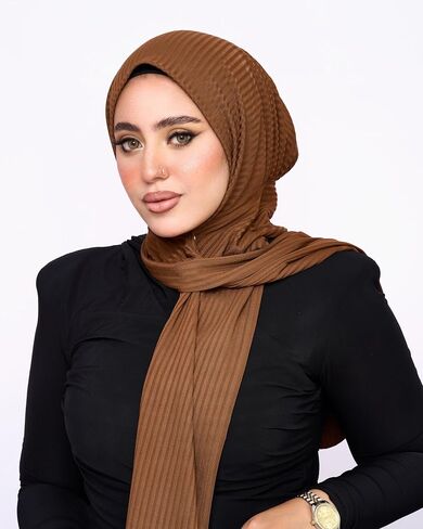 الحجاب الفوري للنساء | غطاء رأس 100% قطن مضلع | حجاب سهل الارتداء مع دبوس معدني in Saudi Arabia