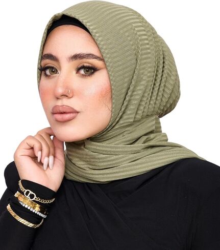 الحجاب الفوري للنساء | غطاء رأس 100% قطن مضلع | حجاب سهل الارتداء مع دبوس معدني in Saudi Arabia