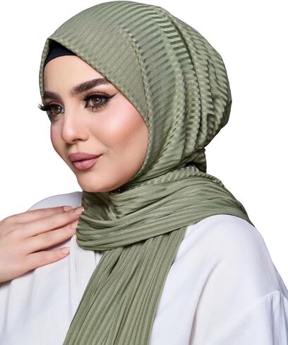 الحجاب الفوري للنساء | غطاء رأس 100% قطن مضلع | حجاب سهل الارتداء مع دبوس معدني in Saudi Arabia