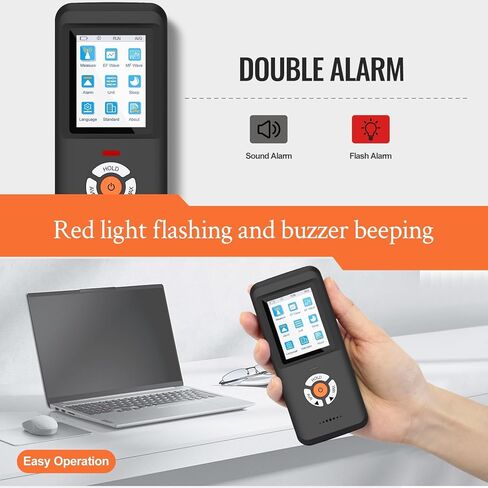 مقياس EMF، كاشف إشعاع المجال الكهرومغناطيسي الرقمي القابل لإعادة الشحن من AKSTEST، كاشف EMF رقمي LCD محمول باليد، اختبار رائع لفحص EMF المنزلي، المكتب، الهواء الطلق وصيد الأشباح in Kuwait