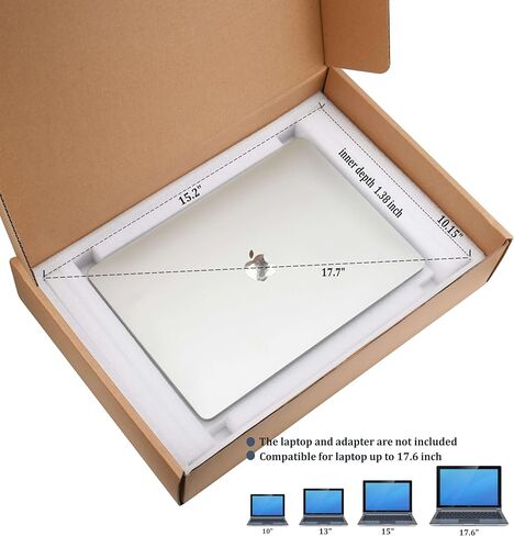 Laptop Shipping Box Secure Mailer Boxes with Carrying Handle, Great for Computer Storage and Moving, Fits Laptop Screen Sizes Up to 17.7 Inch (Updated) in Kuwait