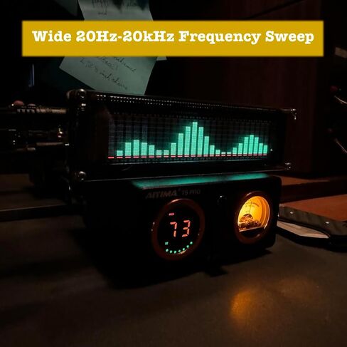 محلل طيف الصوت الاحترافي AK2515، مصور صوت الموسيقى لعرض VFD، محلل طيف الصوت للسيارة والمنزل، مدخل AUX وميكروفون 3.5 مم، AGC متقدم، وظيفة الساعة in Kuwait