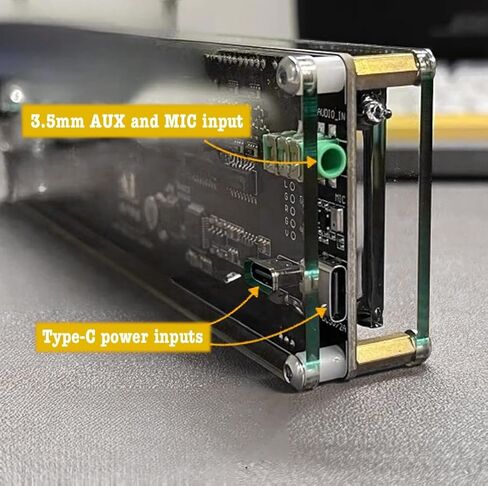 محلل طيف الصوت الاحترافي AK2515، مصور صوت الموسيقى لعرض VFD، محلل طيف الصوت للسيارة والمنزل، مدخل AUX وميكروفون 3.5 مم، AGC متقدم، وظيفة الساعة in Kuwait