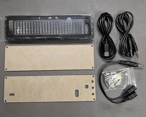 محلل طيف الصوت الاحترافي AK2515، مصور صوت الموسيقى لعرض VFD، محلل طيف الصوت للسيارة والمنزل، مدخل AUX وميكروفون 3.5 مم، AGC متقدم، وظيفة الساعة in Kuwait