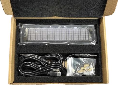 محلل طيف الصوت الاحترافي AK2515، مصور صوت الموسيقى لعرض VFD، محلل طيف الصوت للسيارة والمنزل، مدخل AUX وميكروفون 3.5 مم، AGC متقدم، وظيفة الساعة in Kuwait