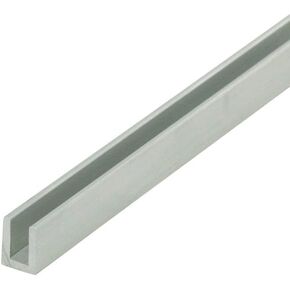 Outwater Mill Finish 1/8'' Inside Dimension Aluminum U-Channel 36'' Length (Pack of 4) Alu757-M C-Channel