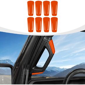 A/B Pillar Grab Handle Covers Trim Compatible with Jeep Wrangler JL JLU 2018-2023 4-Door, Carbon Fiber
