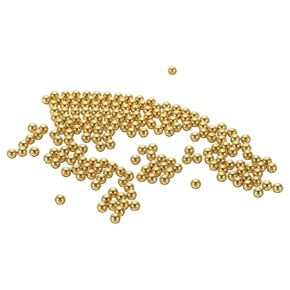 uxcell 200 Pcs Precision Solid Brass Bearing Balls 4mm Industrial Brass Ball Spheres for Machinery, Automotive, and DIY (H62 Brass)