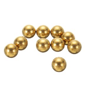 uxcell 10 Pcs Precision Solid Brass Bearing Balls 15mm Industrial Brass Ball Spheres for Machinery, Automotive, and DIY (H62 Brass)