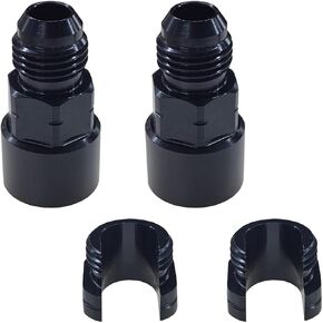 2PCS 6AN Male to 3/8" & 5/16" EFI Fuel Line Fitting, Quick Disconnect Female EFI Fuel Adapter Connector, Aluminum Push on Fuel Rail Fitting, Universal Modification Accessories for Most Cars (3/8&5/16)