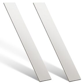Zonon 2 Pcs 12'' x 2'' x 0.11" 304 Stainless Steel Flat Bar Brushed Finish Trim Strips Sheet for DIY Projects, Precision Machinery, Hardware Manufacturing, Kitchen Gap Filling