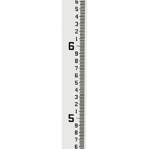 AdirPro 4" Wide Stream Gauge - Heavy Duty Staff Gauge - All Weather Gauge - Water Depth Gauge - Flow Meters (100ths/10ths/feet) (8-12')