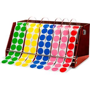 Multi-Use Large Label Dispenser for Rolls of Sticker Labels - 11.8"x6.7"x5.5", Heavy-Duty, Wall-Mountable Acrylic Sticker Roll Dispenser, Anti-Slip