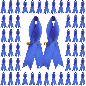 Ribbon Pins, Satin Pins Cancer Awareness Badge Ribbon Brooch with Safety Pins For Decoration Party Event Supplies