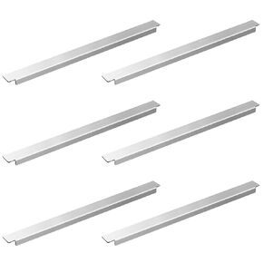 Lasnten 6 Pcs 12 Inch Stainless Steel Adaptor Bar Table Adapter Bar Long Food Bar Divider Metal Food Bar Divider for Restaurant Kitchen Food Service Accessories
