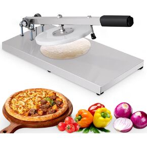 ماكينة ضغط عجينة البيتزا من الفولاذ المقاوم للصدأ مقاس 8.7 بوصة، ماكينة ضغط معجنات الخبز اليدوية للاستخدام المنزلي والتجاري، آلة تشكيل البيتزا قابلة للتعديل للارتفاع لصنع فطائر اليد، قشور البيتزا، سياباتا in Kuwait
