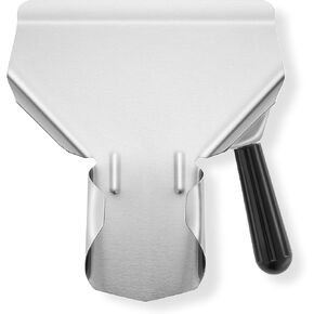 Olde Midway Stainless Steel French Fry Scoop with Right Handle - Commercial Fry Bagger Scooper