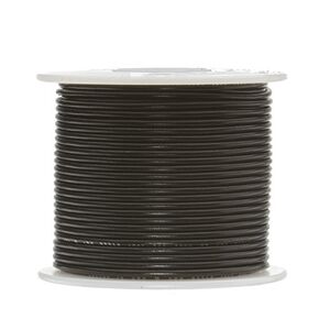 Remington Industries 18UL1007SLDBLA UL1007 18 AWG Gauge Solid Hook-Up Wire, 300V, 0.0403" Diameter, 100' Length, Black