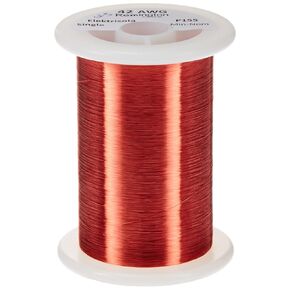 Remington Industries 42SNSPR.25 42 AWG Magnet Wire, Enameled Copper Wire, 4 oz, 0.0026" Diameter, 12828' Length, Red