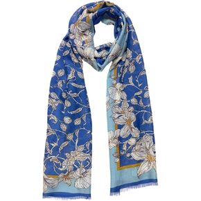Humble Hilo Vector Art Fashion Scarf or Shawl Vibrant Colorful Patterned Lightweight Neckwear or Wrap for Women