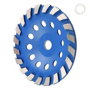 2 Pcs Diamond Concrete Grinding Wheel 4 1/2 for Angle Grinder, Double Rows Concrete Grinding Cup Wheel Disc for Polishing and Cleaning Stone Concrete Surface, Stones, Cement, Marble