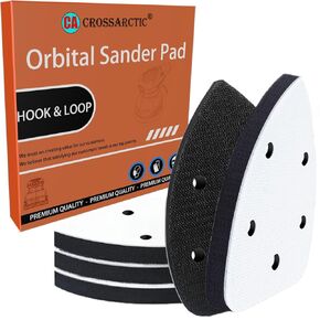 Mouse Detail Sanding Interface Pad - Hook and Loop Triangle Sanding Pads with 5 Holes Foam Interface - Mouse Sander Sandpaper Backing Pad (4 Pack)