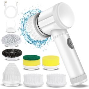Electric Cleanning Brush,7-in-1 Cordless Electric Spin Scrubber,Effortlessly Tackle Tile, Floor, Sink, Window and More