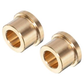 uxcell 4pcs Flange Sleeve Bearings 3/8" Bore x 5/8" OD x 1/2" Length x 3/4" Flange Dia, Self-Lubricating Brass Bushing