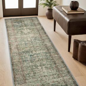 سجاد منطقة 5×7 لغرفة النوم، سجادة غير قابلة للانزلاق، سجادة منخفضة الوبر، سجادة أرضية قابلة للغسل، سجادة منطقة مطبوعة متعثرة، سجادة فائقة النعومة لغرفة المعيشة، غرفة النوم، غرفة الطعام، بجانب السرير، أخضر in Kuwait