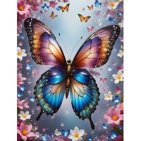 Yeadiffy Diamond Art Painting Kits for Adults Diamond Art Kits for Adults Beginners,5D Translucent Gems Diamond Painting,DIY Full Drill Diamond Painting Gem Art and Crafts 12x16inch (Glass Flower)