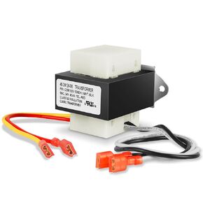 46-24124-06 HVAC Transformer 40 Va 120/24v Compatible with Rheem Replacement Parts, Channel 2 Hole Mount Model Specific Furnace Transformer Leads with 1/4 in Insulated Female Quick Connects