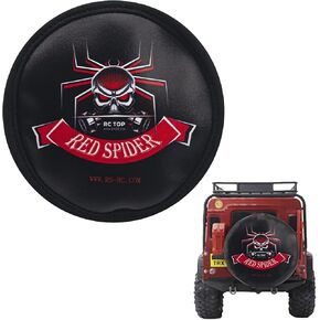 1/10 RC Simulation Leather Spare Tires Cover Accessories Compatible with Traxxas TRX-4 Tamiya CC01 Axial SCX10 Wraith D90 Redcat HSP 1/10 RC Crawler Truck (Hawk)