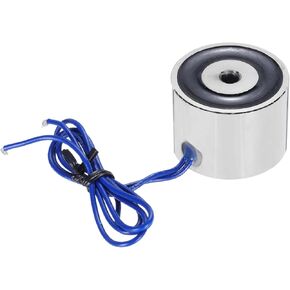 uxcell DC12V 25KG Lift Holding Electromagnet Sucking Disc Electric Lifting Magnet Solenoid