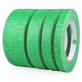 BOMEI PACK 4 Pack Blue Painters Tape, 1/2" 3/4" 1" 2" x 60yds, Multi Size Painting Masking Tape, Clean Release Paper Tape for Home and Office