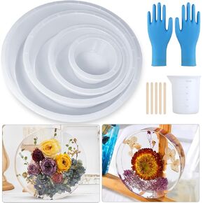 24" Inch Resin Table Molds,Extra Large Round Silicone Molds for Epoxy Resin Table Top Epoxy Mold,for River Table,Coffee Table,Cutting Board,DIY Resin Art,Home Decoration