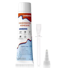 Ganbaro® 4 oz Aquarium Silicone, Marine Sealant, Underwater Sealant Marine Adhesive Transparant Waterproof Strong Adhesion Aquarium Safe Silicone for Fish Tank Sealant, Pools 120 ml
