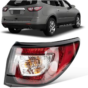 Tail Lights Fit For Chevy Chevrolet Traverse 2013 2014 2015 2016 2017 Rear Brake Back Up Cover Taillights Lens Assembly Left Driver Side Replaces 23301756 GM2805112 84266019(Lamp Included)