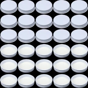 38 mm White Growler Caps Lids, Seal Screw Caps Lid,Tinplate Metal Screw Caps with White Filling Glue Fits for Most 1/2 and 1 Gallon Jugs (36 Pieces)