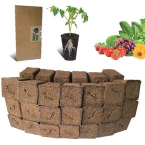 (50 Pieces) Cutting Type hydroponic Sponge Growth Starter Box, Square Growth Sponge Replacement Parts, Indoor Garden hydroponic Growth System, supplementary pods, Brown