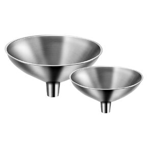 Funnel Set of 2,Small Stainless Steel Filling Funnel,Mini Funnel, Essential Oil Transfer Funnel,Funnels for Kitchen use Filling Bottles,Flask Funnel