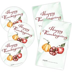 40 Pcs Thanksgiving Stickers -2 Styles of Creativity Holiday Celebration Thanksgiving Stickers - Happy Thanksgiving Stickers for Kids & Adults - Autumn Harvest Cart, Pumpkin - A02