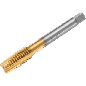 uxcell 1-8 UNC B2 Spiral Point Thread Tap, Screw Tap Threading Tapping Tool, Titanium Coated 6542 High Speed Steel Machine Taps Tapping Bit