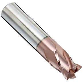 YG-1 G8A37 Carbide Corner Radius End Mill, Metric, Uncoated (Bright) Finish, 30 Deg Helix, 4 Flutes, 40mm Overall Length, 2.5mm Cutting Diameter, 3mm Shank Diameter, 0.1mm Corner Radius